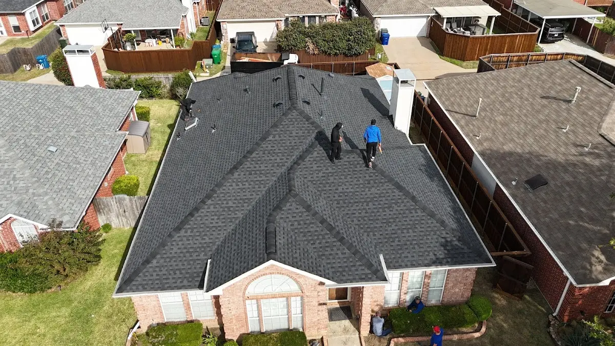 Slate & Tile Roof Repair work in progress on a Jonesboro property